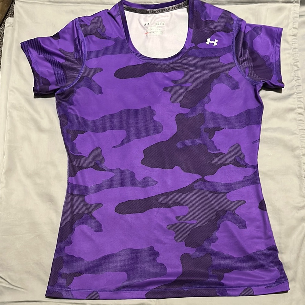 Under Armour Purple Fitted Short Sleeve T-Shirt